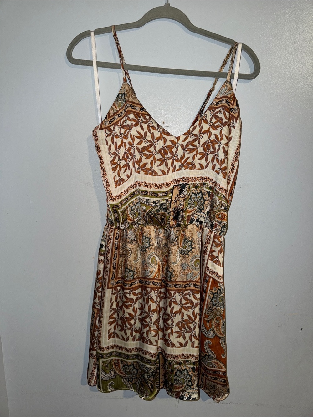 Neutral Tonea Print Dress